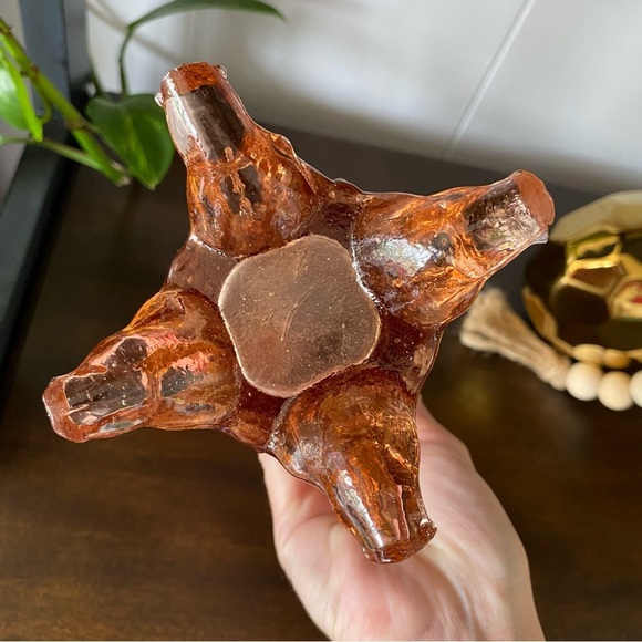 Antique Northwood LG Wright Pink Glass Town Tree Trunk Pump Creamer Vase Footed - Picture 4 of 9